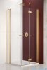 Radaway Nes Gold KDD B / KDD II kabina 80x80cm prawa złoty połysk przejrzyste 10024080-09-01R/10016080-09-01L